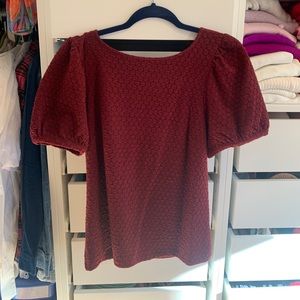 Anthropology balloon sleeve top